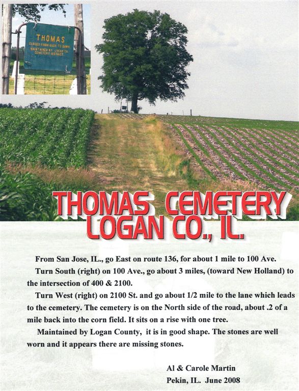 thomas cemetery directions